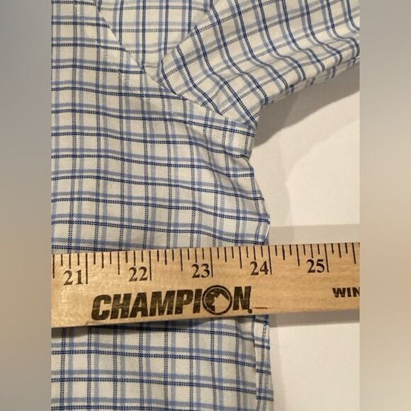 Brooks Brothers Men’s Madison Long Sleeve Button Down Shirt Blue White Checkered - Picture 7 of 11